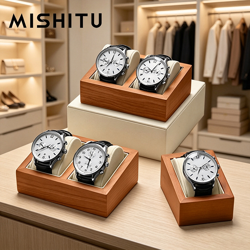 Jewelry Watches For Men - MISHITU Masif Ahşap Saat Saklama Kutusu