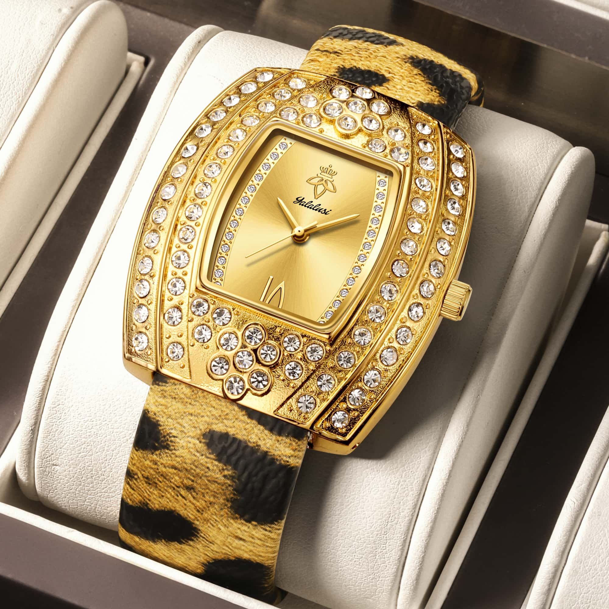 Jewelry Diamond Watches - YaLaLuSi Şık Bayan Elmas İşlemeli Fıçı